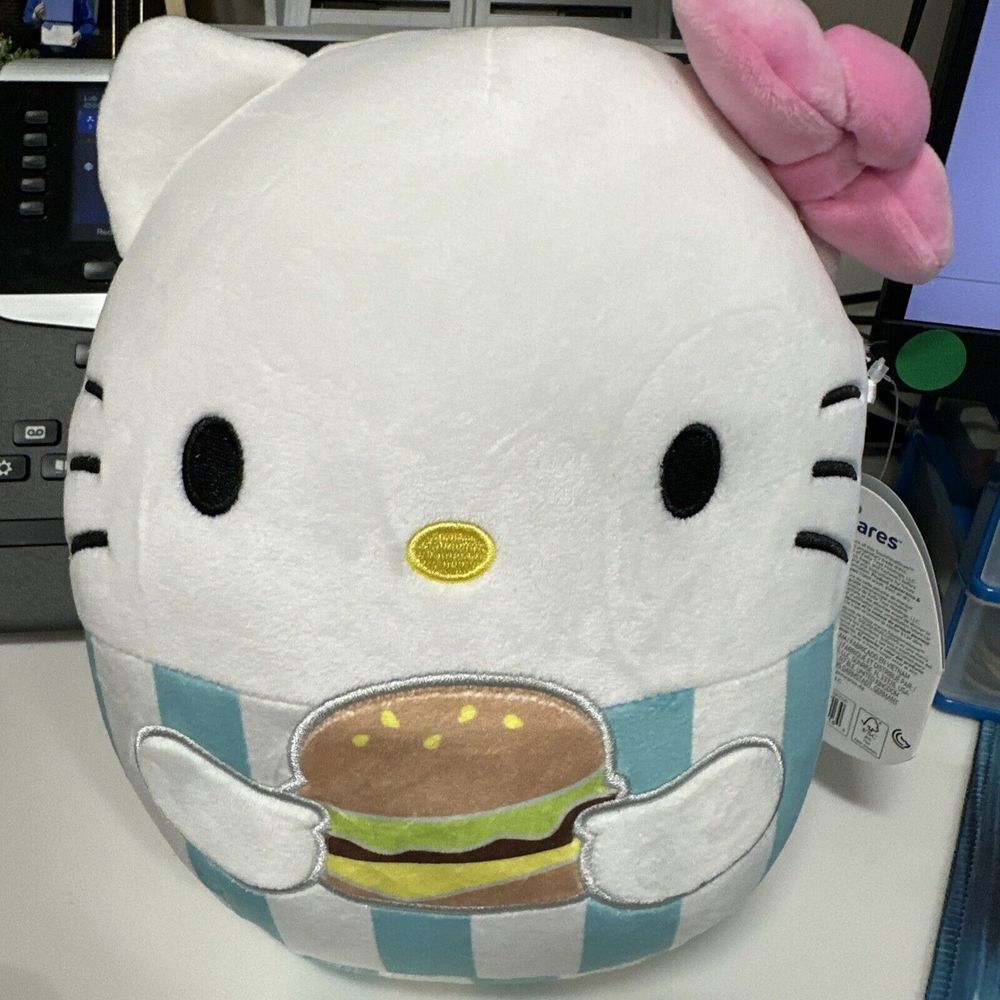 Squishmallow 8 in. Hello Kitty‎ with Hamburger